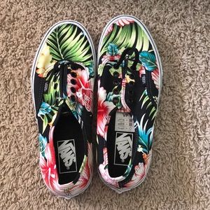 Tropical print vans  men’s size 7.5 women’s size 9